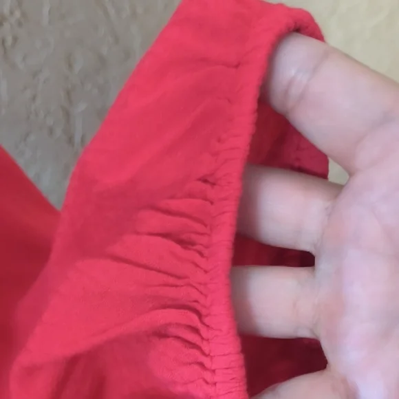 Maeve Red 3/4 Sleeve Pleated Tunic - Picture 5 of 6